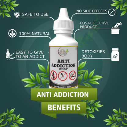 Anti Addiction Drop  | किसी भी प्रकार के नशे के लक्षणों से मुक्ति | 100% आयुर्वेदिक समाधान