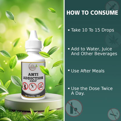 Anti Addiction Drop  | किसी भी प्रकार के नशे के लक्षणों से मुक्ति | 100% आयुर्वेदिक समाधान