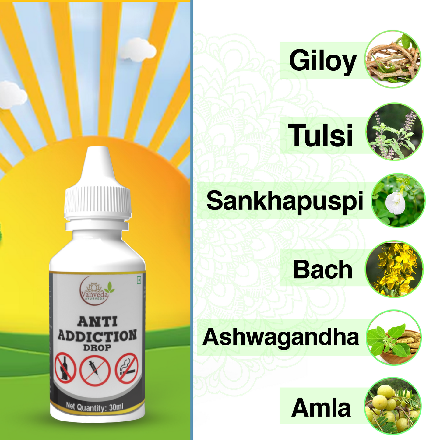 Anti Addiction Drop  | किसी भी प्रकार के नशे के लक्षणों से मुक्ति | 100% आयुर्वेदिक समाधान