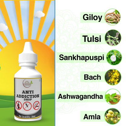 Anti Addiction Drop  | किसी भी प्रकार के नशे के लक्षणों से मुक्ति | 100% आयुर्वेदिक समाधान